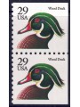 USA 1991 Wood Duck (Black) □ adjacent sides 2v MNH**