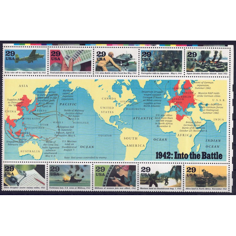USA 1992 World War II (2nd series) s/s MNH**