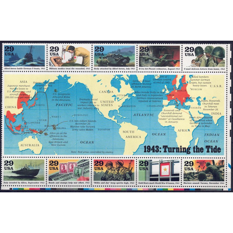USA 1993 World War II (3rd series) s/s MNH**