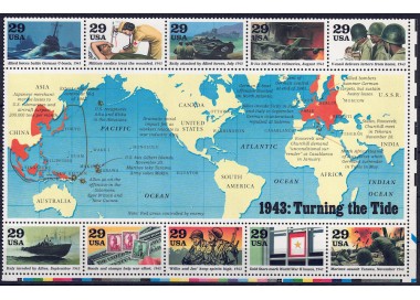 USA 1993 La Seconda Guerra Mondiale (3ª serie) BF MNH**