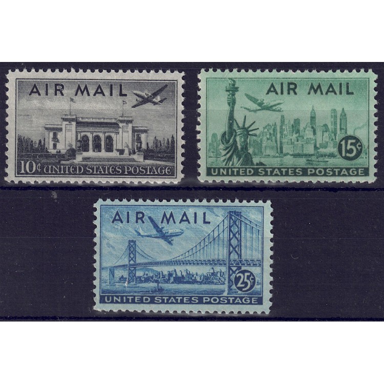 USA 1947 Airmail 3v MNH**