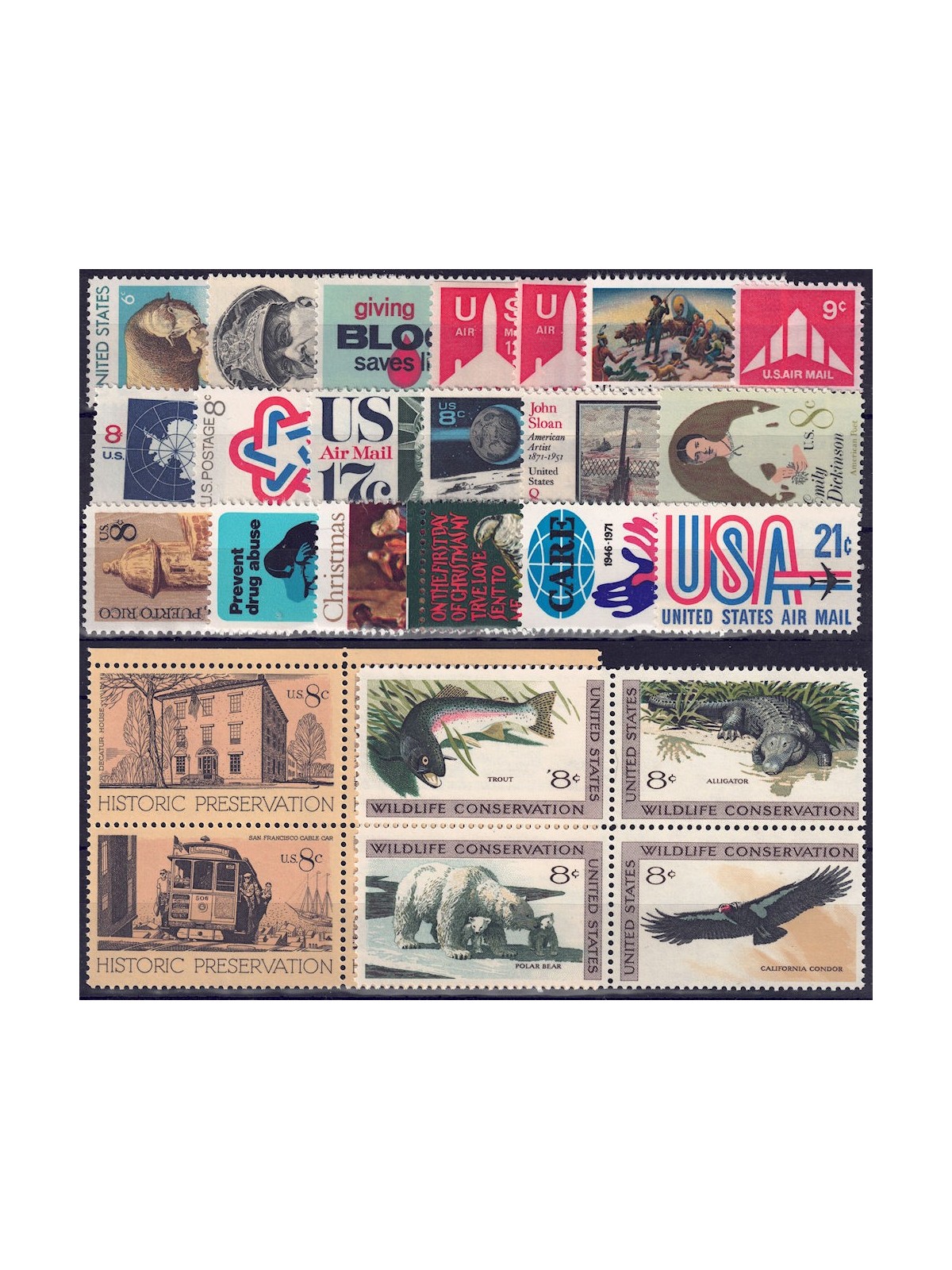 USA 1971 Annata completa 28v MNH**