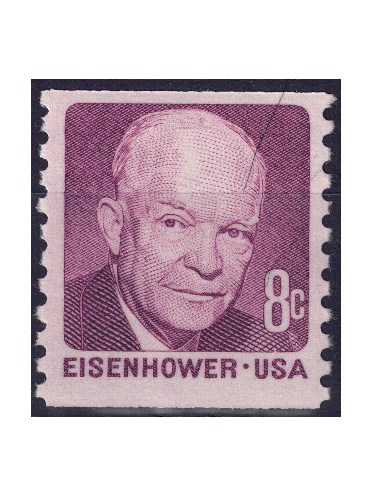 USA 1971 Eisenhower (8c granata) da LB MNH**