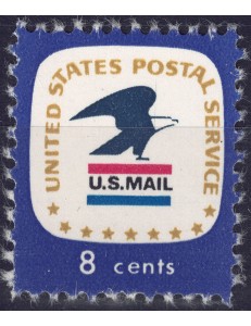 USA 1971 Serie ordinaria (8c azzurro e rosso) MNH**