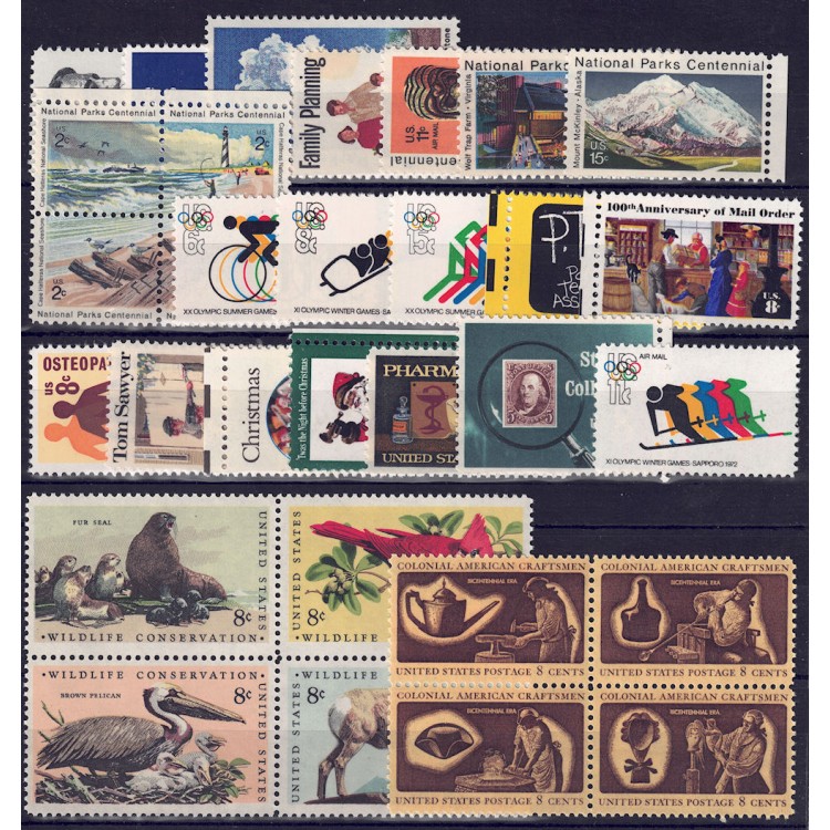 USA 1972 Complete vintage 31v MNH**