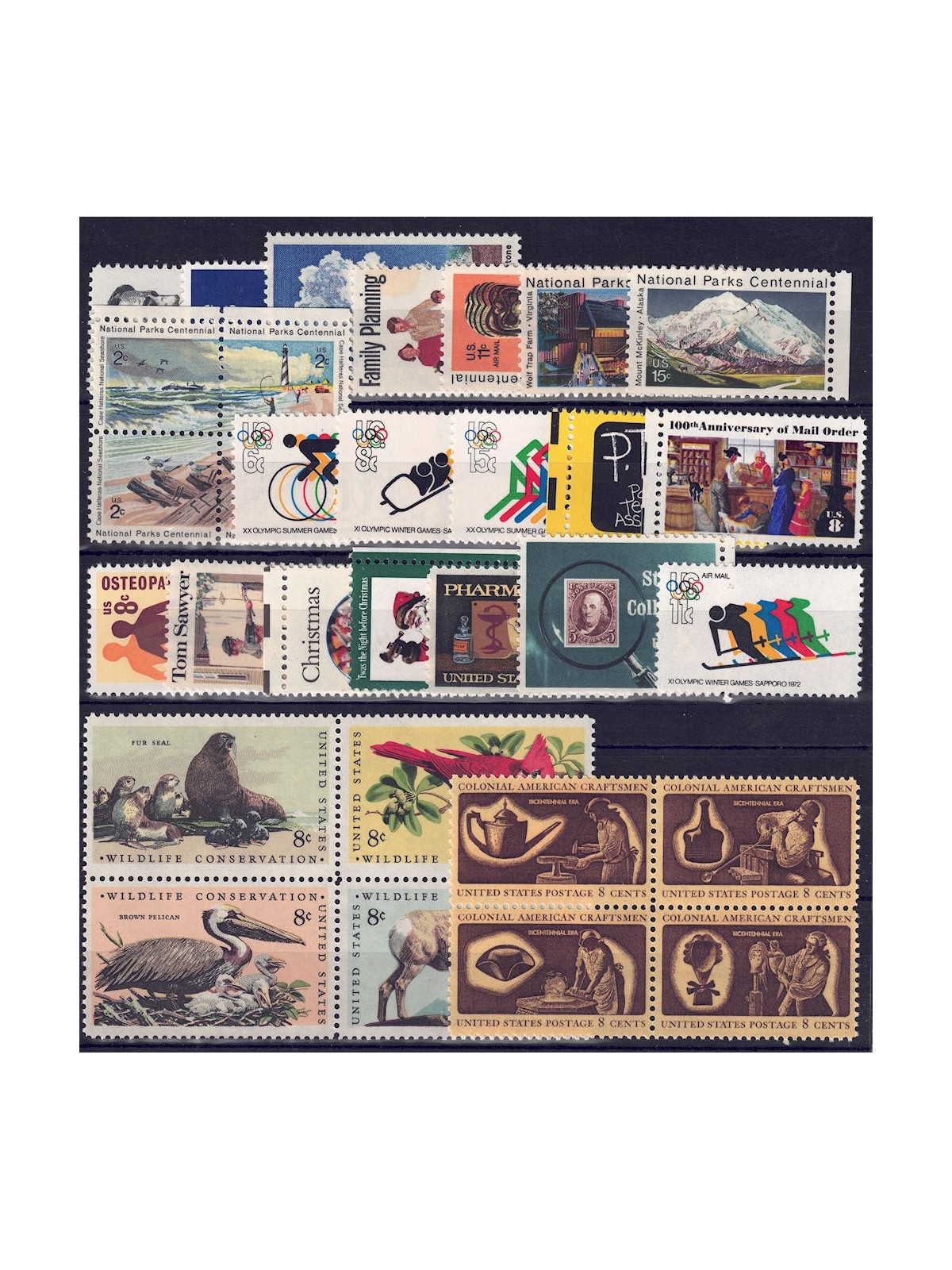 USA 1972 Annata completa 31v MNH**