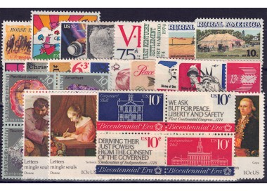 USA 1974 Complete vintage 34v MNH**