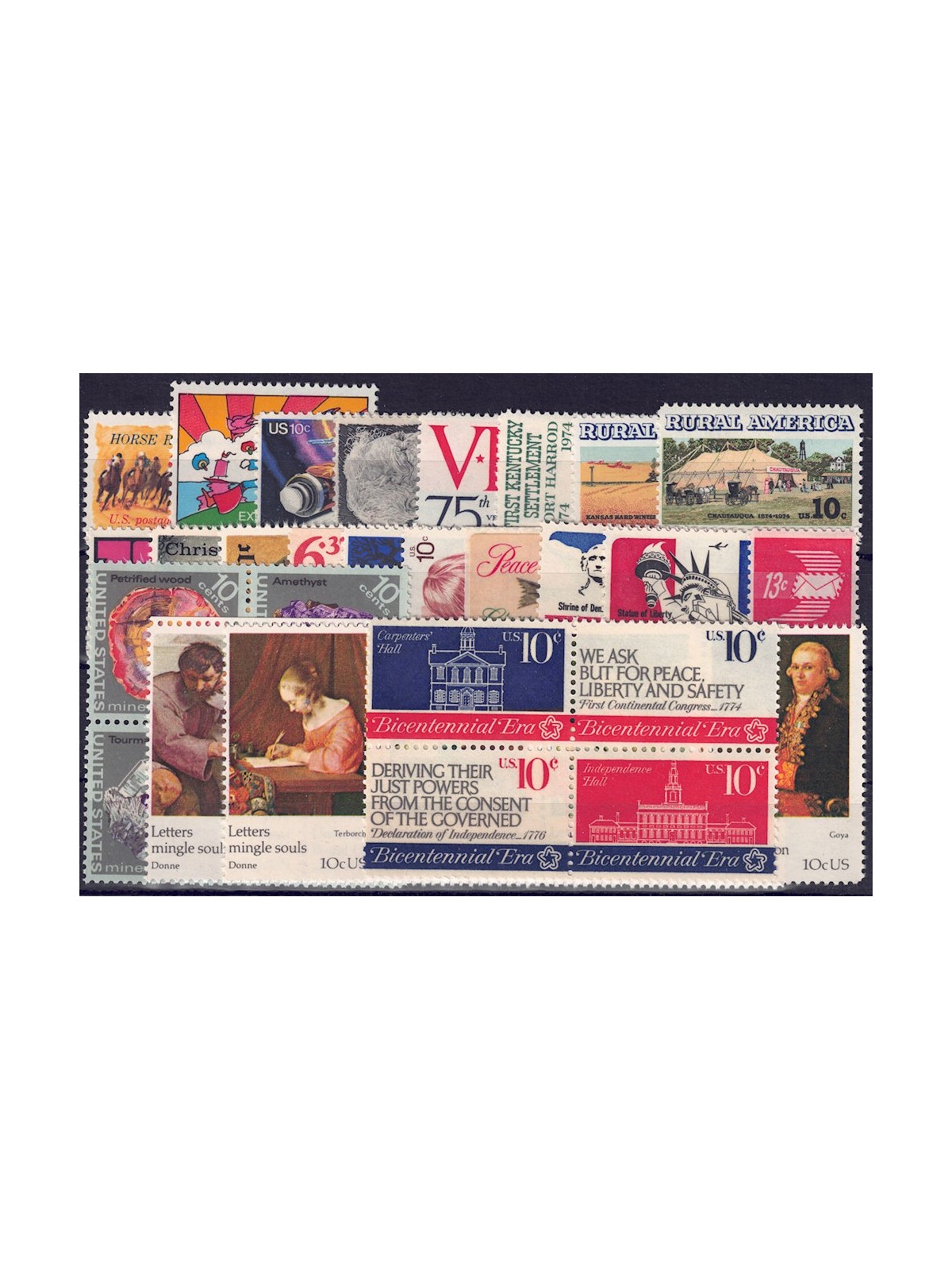 USA 1974 Annata completa 34v MNH**