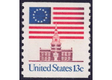USA 1975 Democracy and Freedom (Independence Hall) from reel MNH**