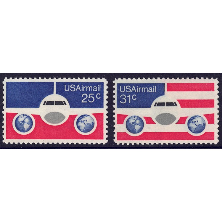USA 1976 Airmail 2v MNH**