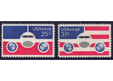 USA 1976 Airmail 2v MNH**
