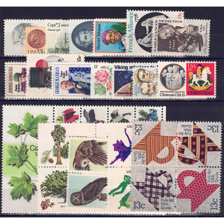 USA 1978 Annata completa 32v + 1 BF MNH**