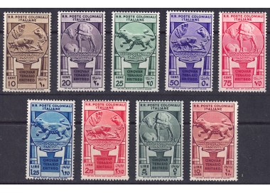 COLONIES GENERAL ISSUES 1933 Occupation of Eritrea 9v MNH**