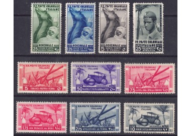 COLONIES GENERAL ISSUES 1933 March on Rome 10v MNH**