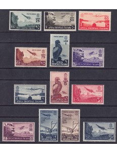 AFRICA ORIENTALE ITALIANA 1938 Serie pittorica (posta aerea) 13v MNH**