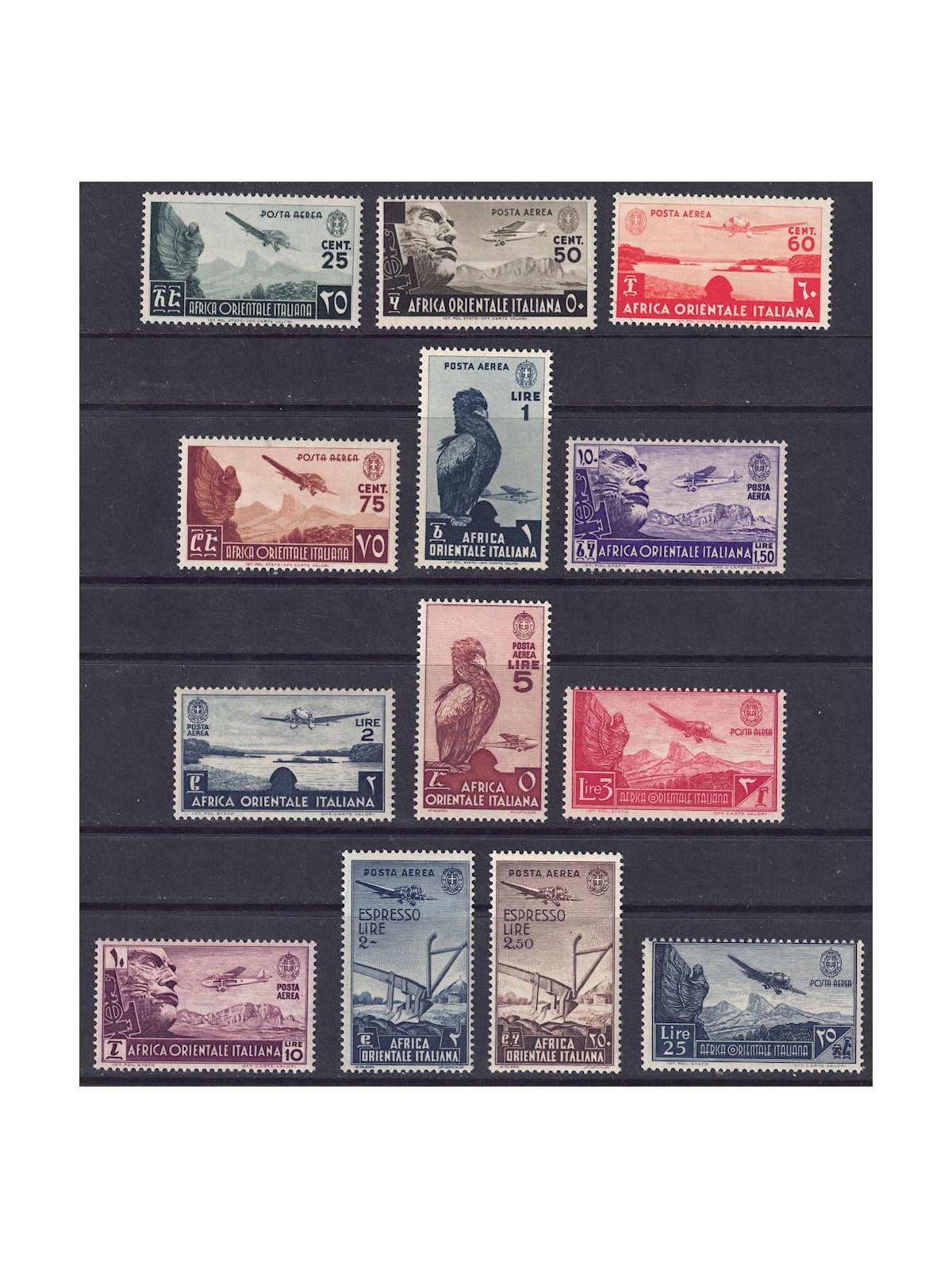 ITALIAN EAST AFRICA 1938 Pictorial series (airmail) 13v MNH**
