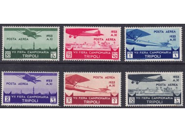 TRIPOLITANIA 1933 7th Tripoli Fair (airmail) 6v MNH**