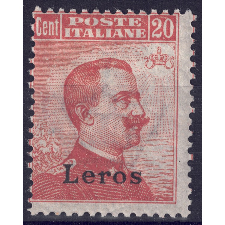 AEGEAN LERO 1922 20c orange watermark crown MNH**