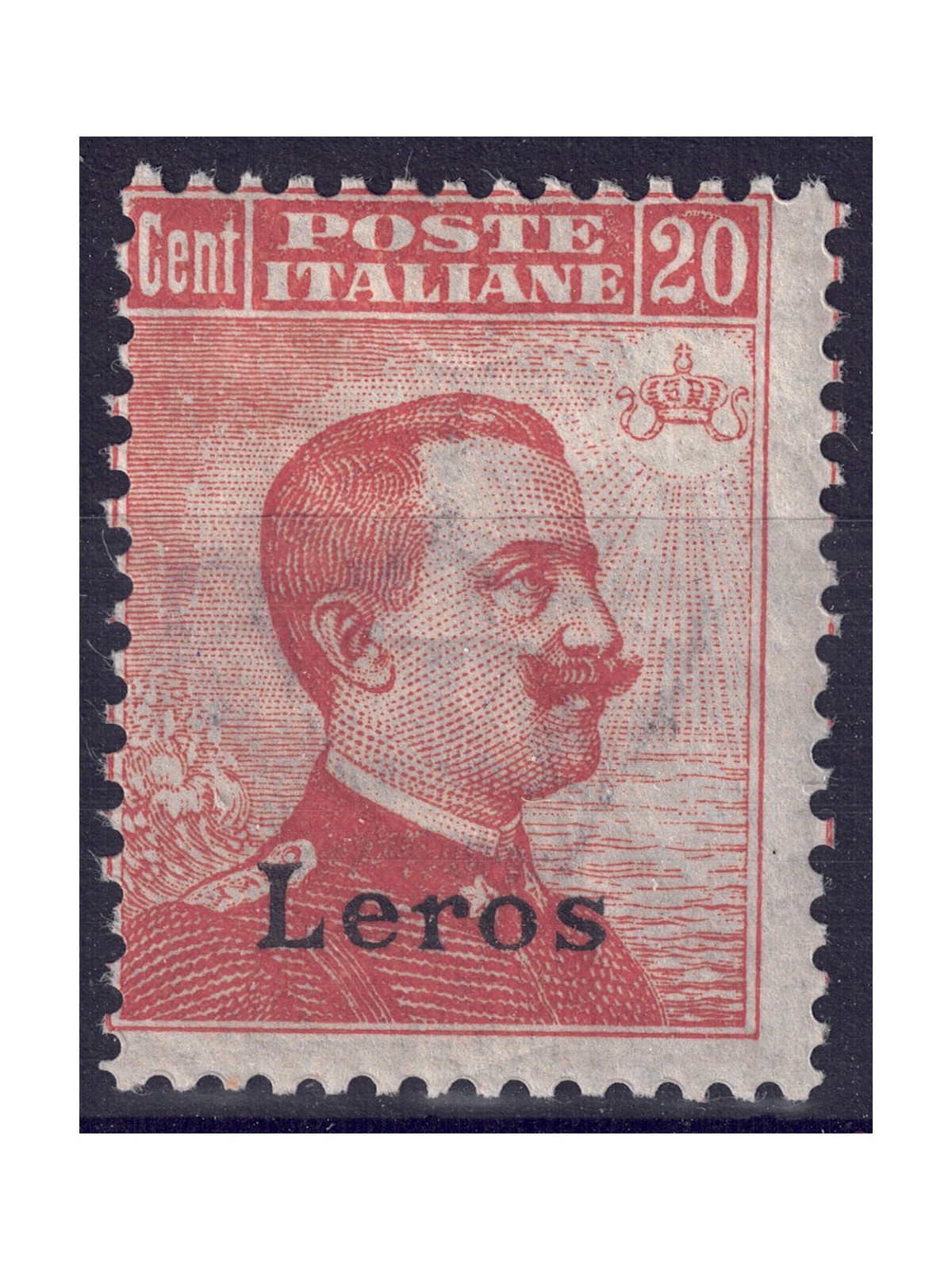 AEGEAN LERO 1922 20c orange watermark crown MNH**