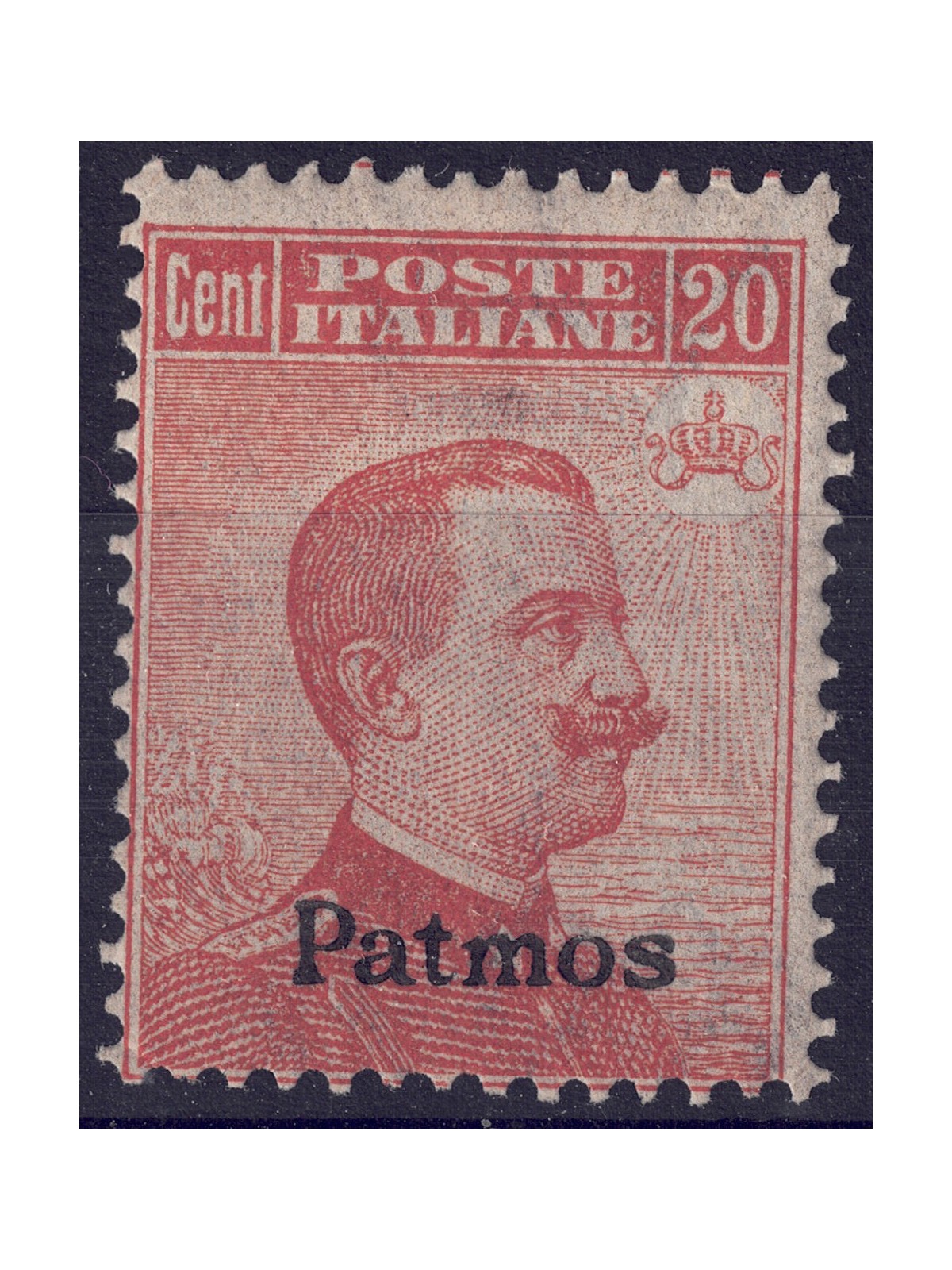 AEGEAN PATMO 1922 20c orange watermark crown MNH**
