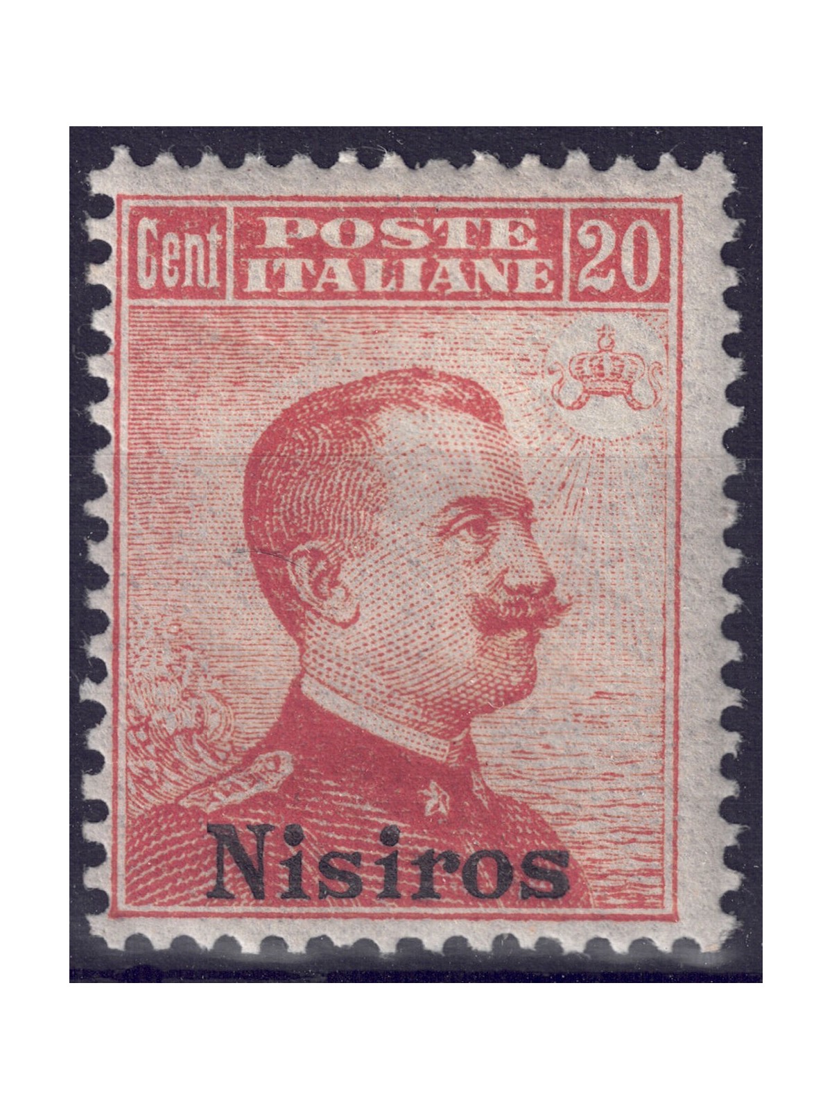EGEO NISIRO 1917 20c arancio senza filigrana MNH**