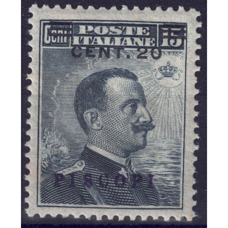 EGEO PISCOPI 1916 20c on 15c gray black MNH**