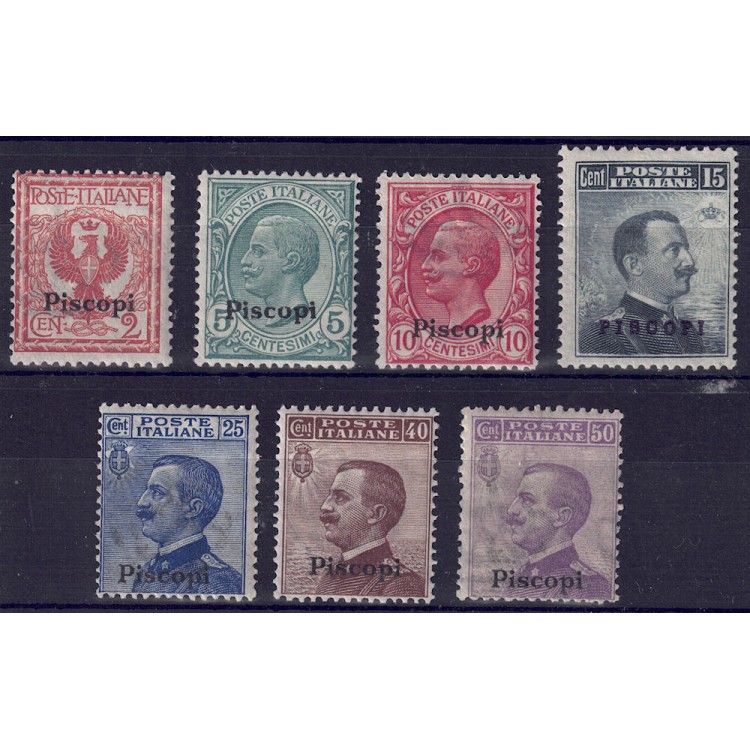 EGEO PISCOPI 1912 Serie ordinaria 7v MNH**