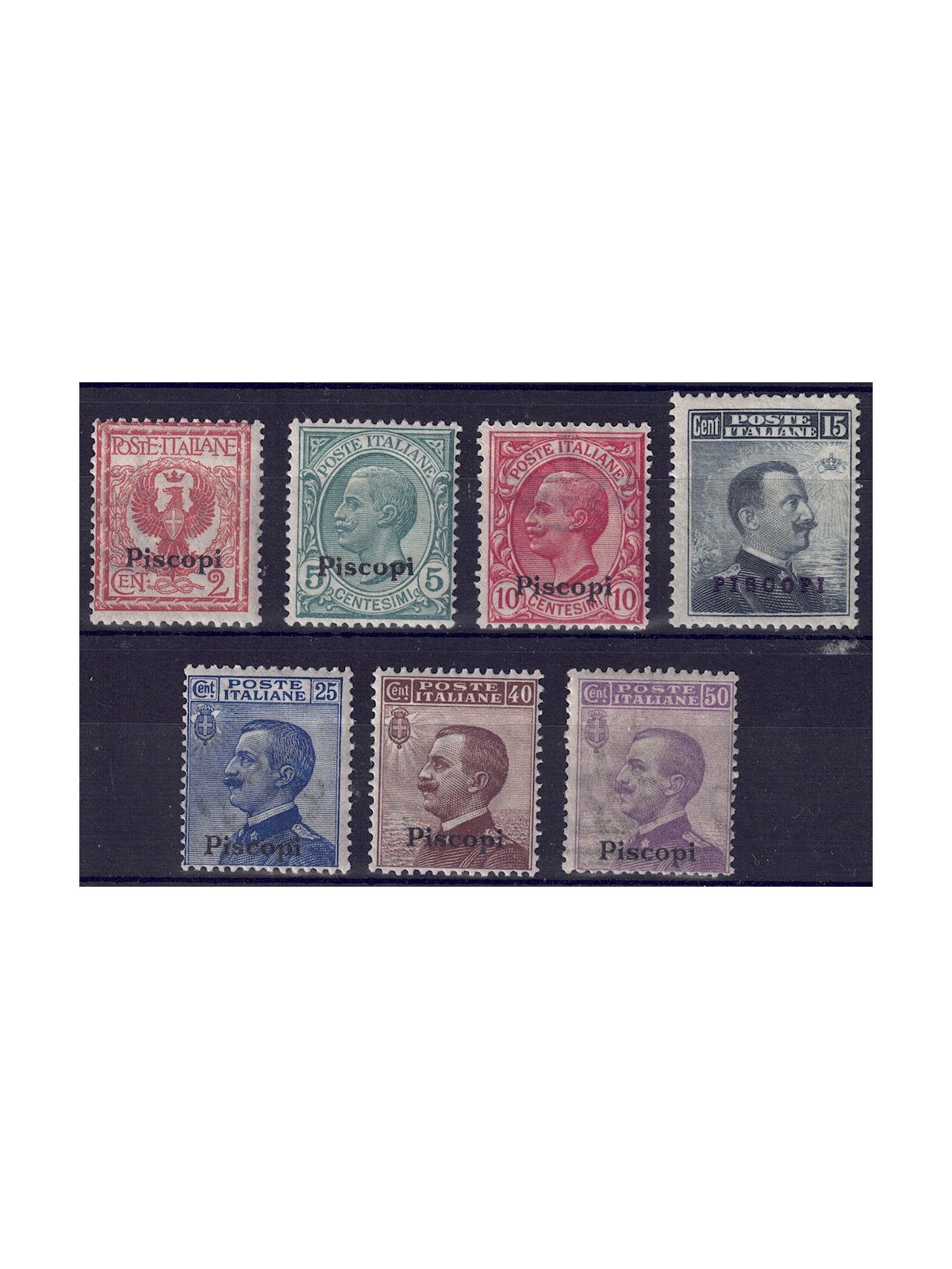 EGEO PISCOPI 1912 Serie ordinaria 7v MNH**