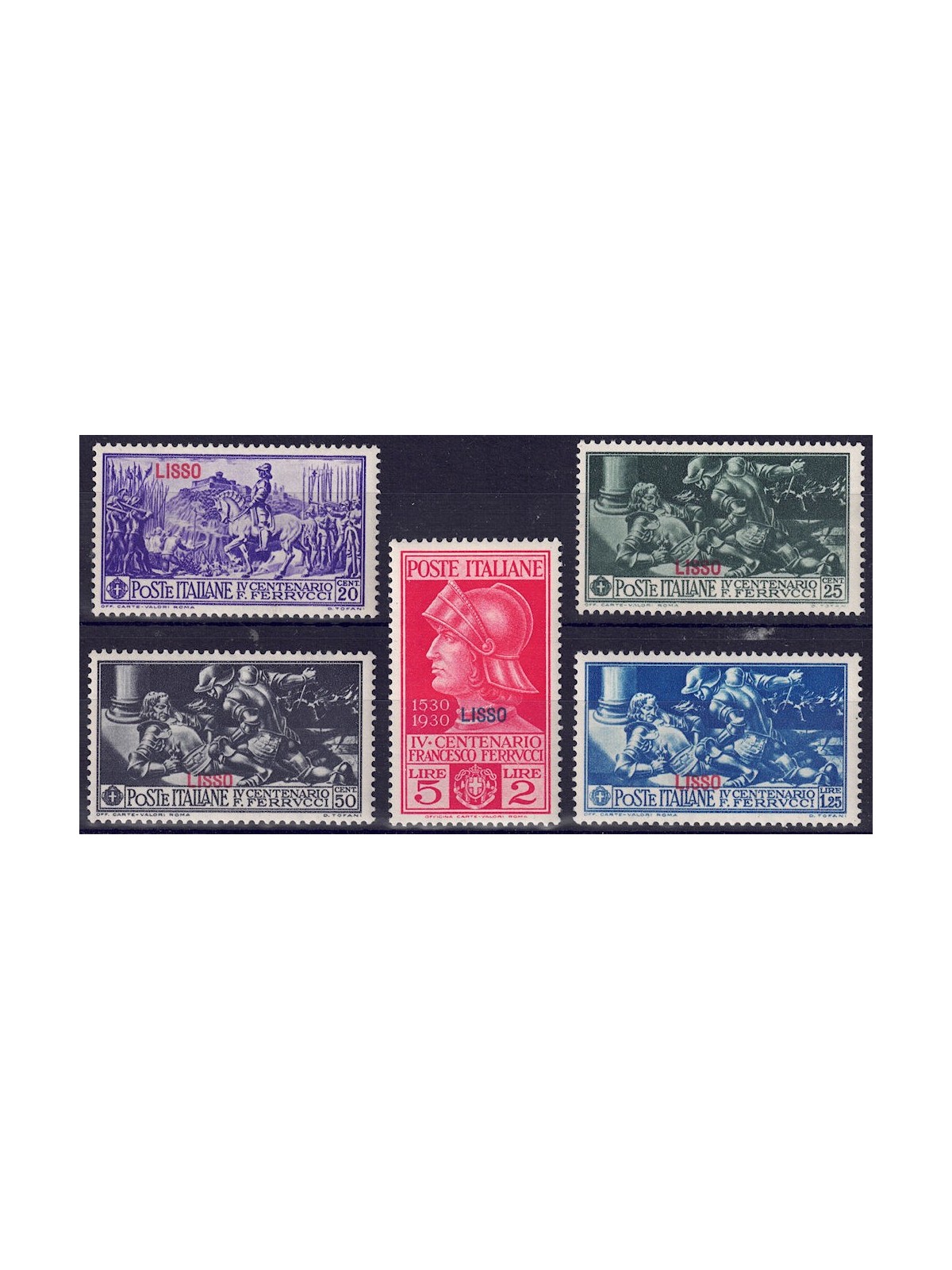 AEGEAN LIPSO 1930 Francesco Ferrucci 5v MNH**