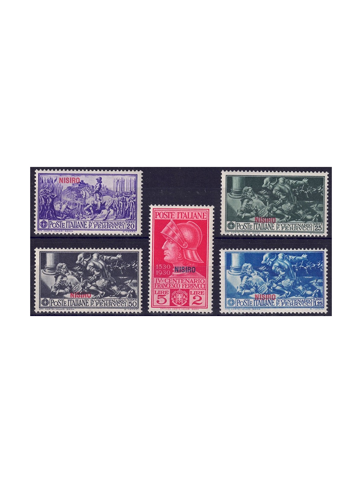 AEGEAN NISIRUS 1930 Francesco Ferrucci 5v MNH**