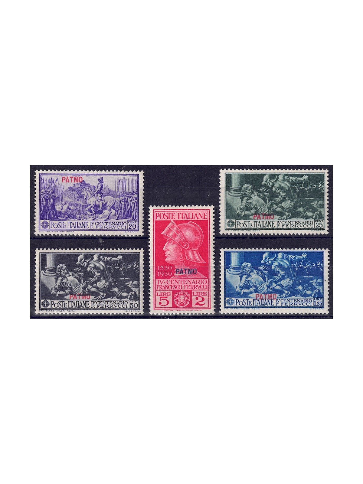 AEGEAN PATMO 1930 Francesco Ferrucci 5v MNH**