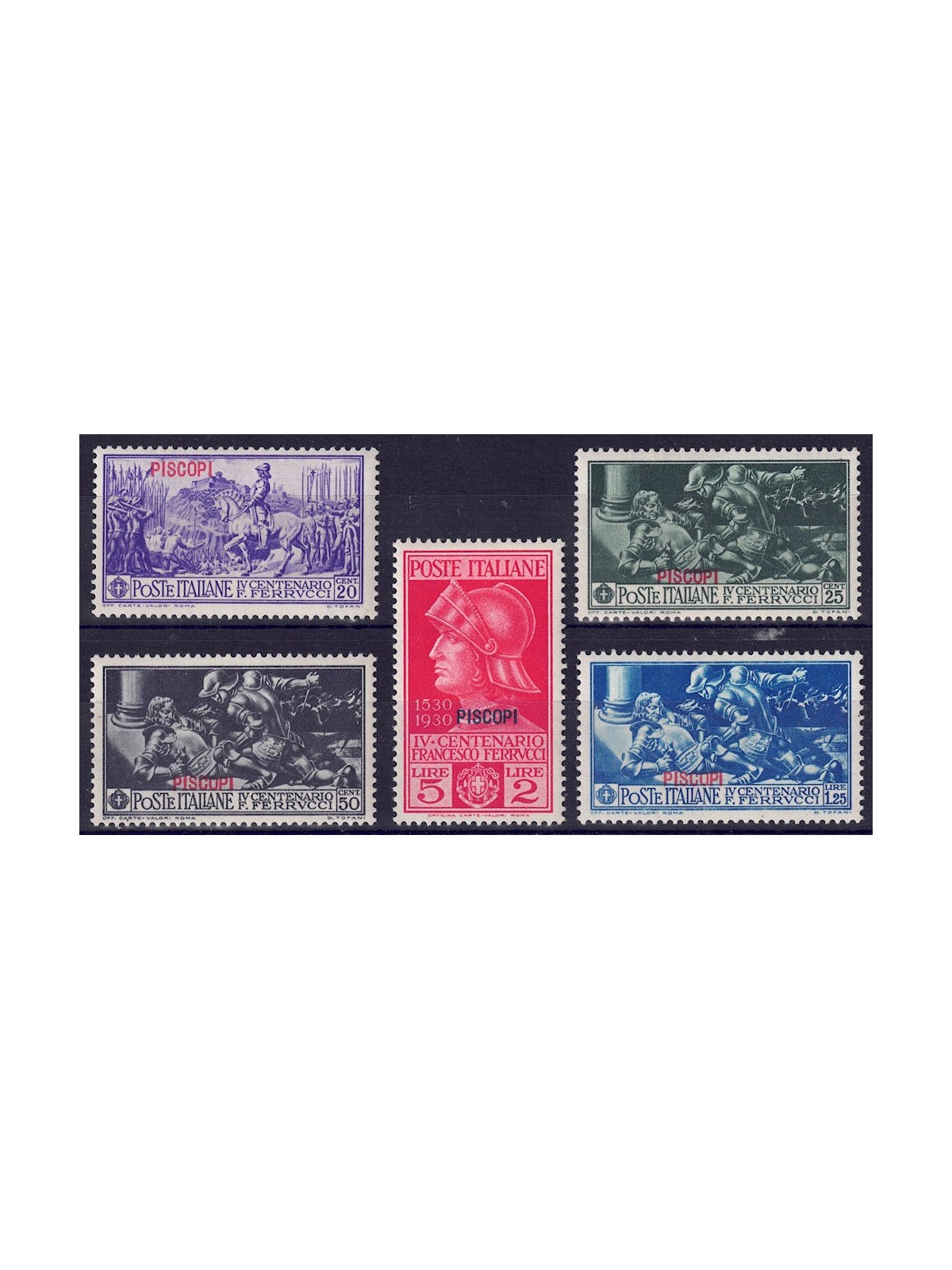 EGEO PISCOPI 1930 Francesco Ferrucci 5v MNH**