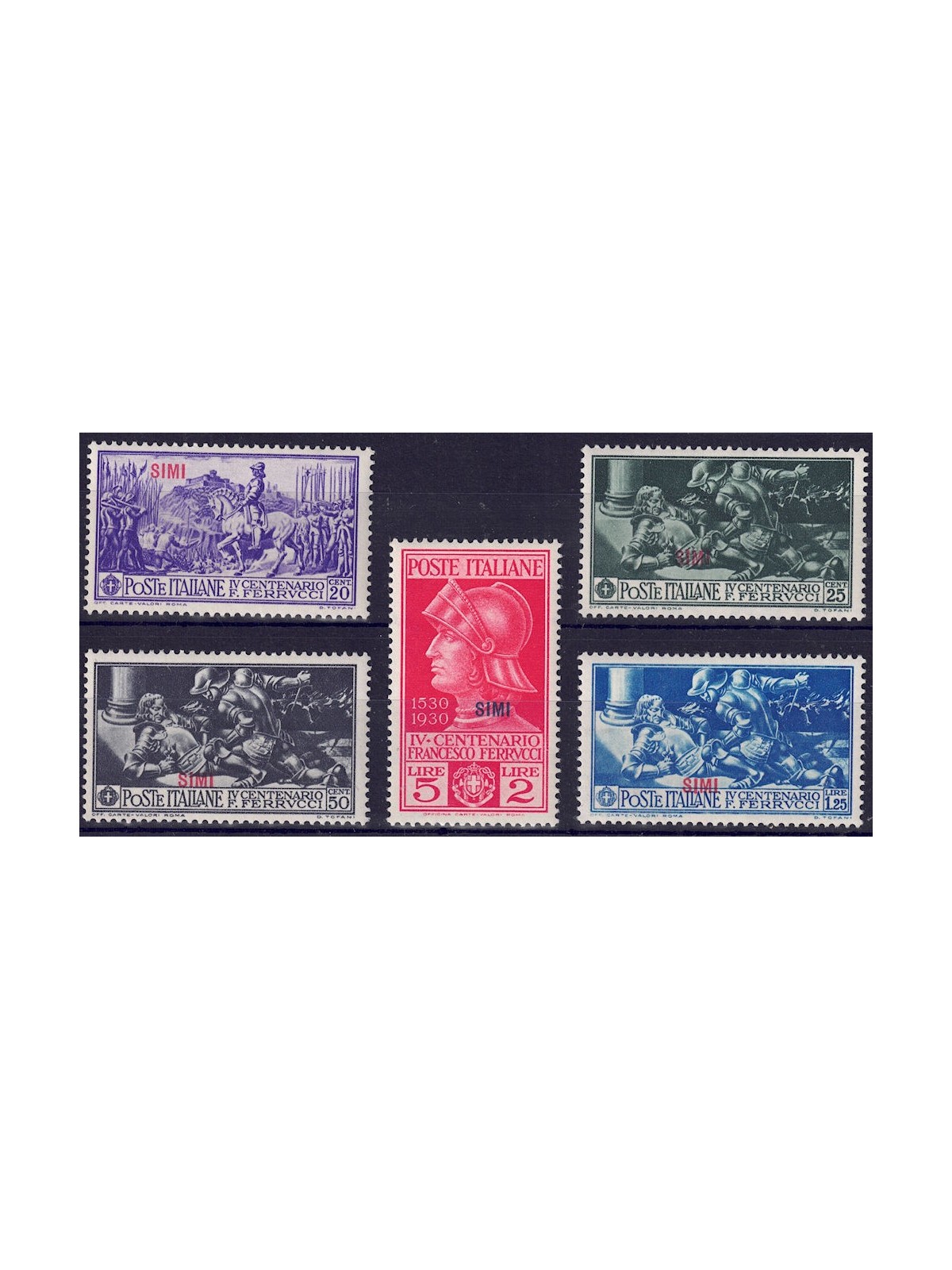 EGEO SIMI 1930 Francesco Ferrucci 5v MNH**