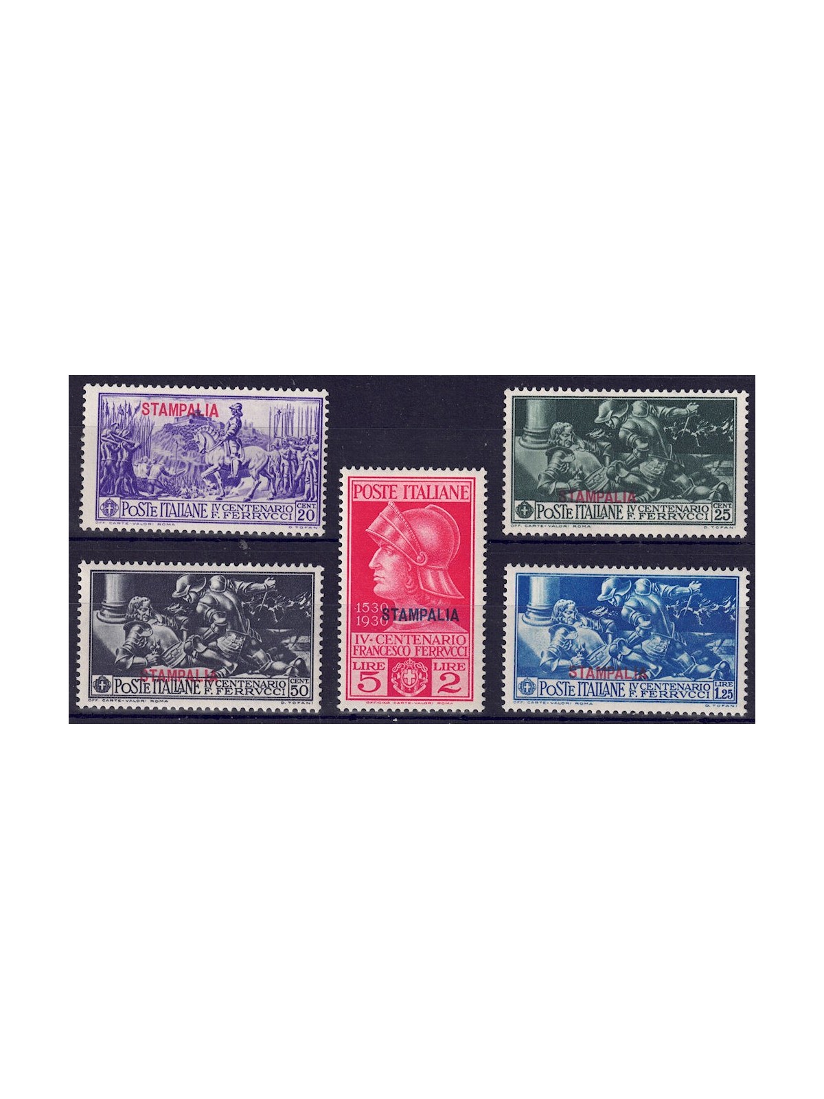 EGEO STAMPALIA 1930 Francesco Ferrucci 5v MNH**