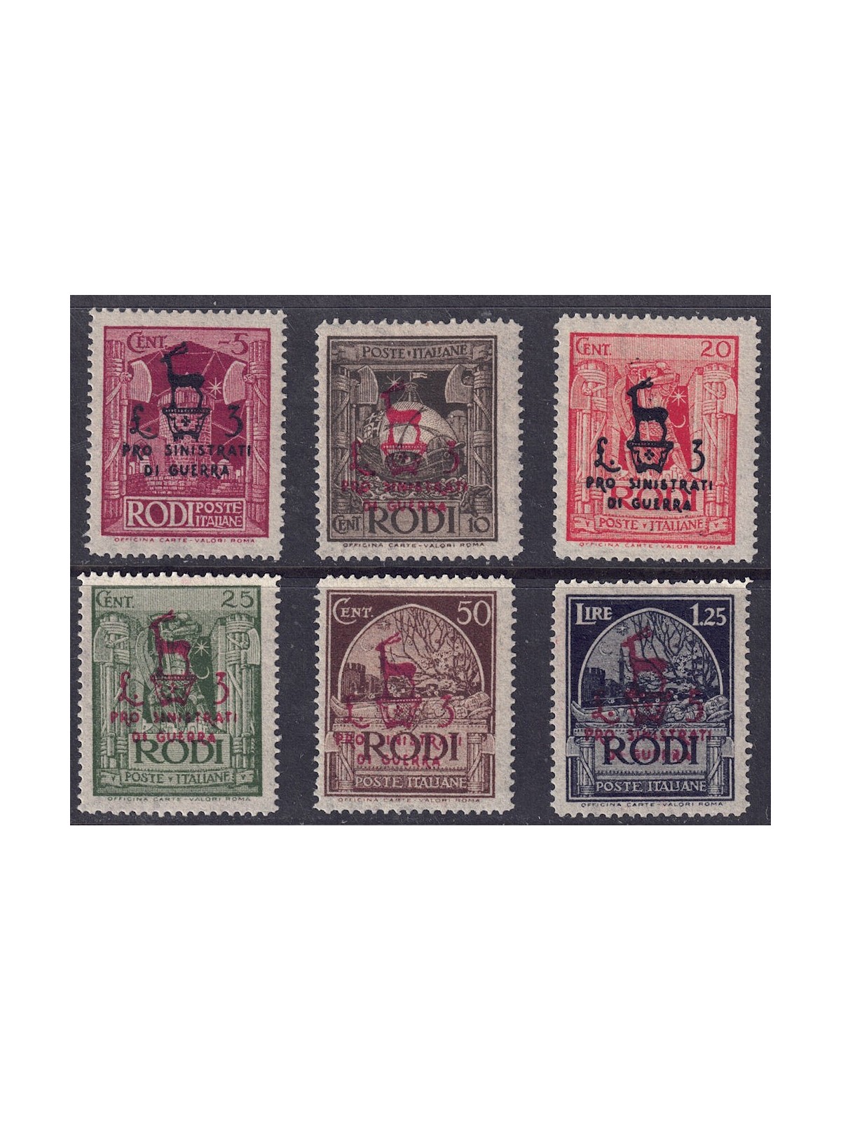 EGEO 1944 For War Victims 6v MNH**