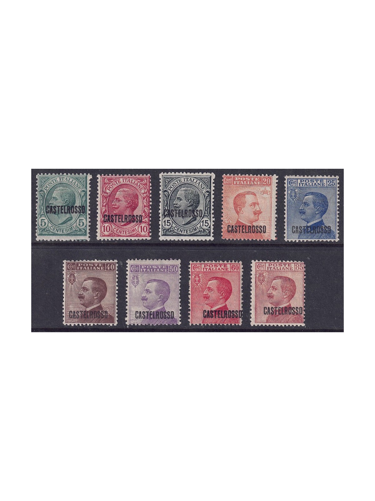 AEGEAN CASTELROSSO 1922 Ordinary series 9v MNH** ©