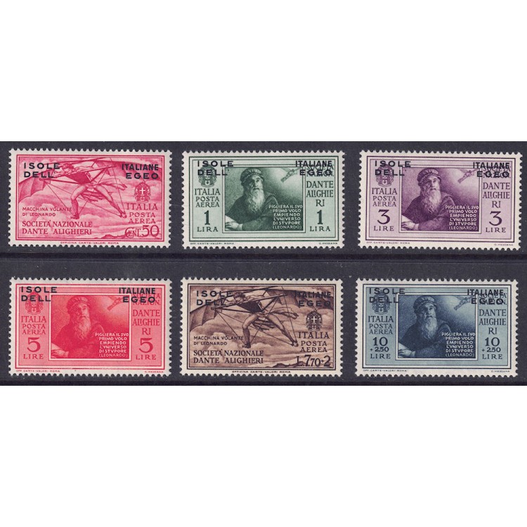 EGEO 1932 Dante Alighieri (posta aerea) 6v MNH**