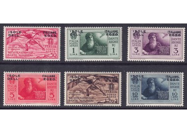 EGEO 1932 Dante Alighieri (posta aerea) 6v MNH**