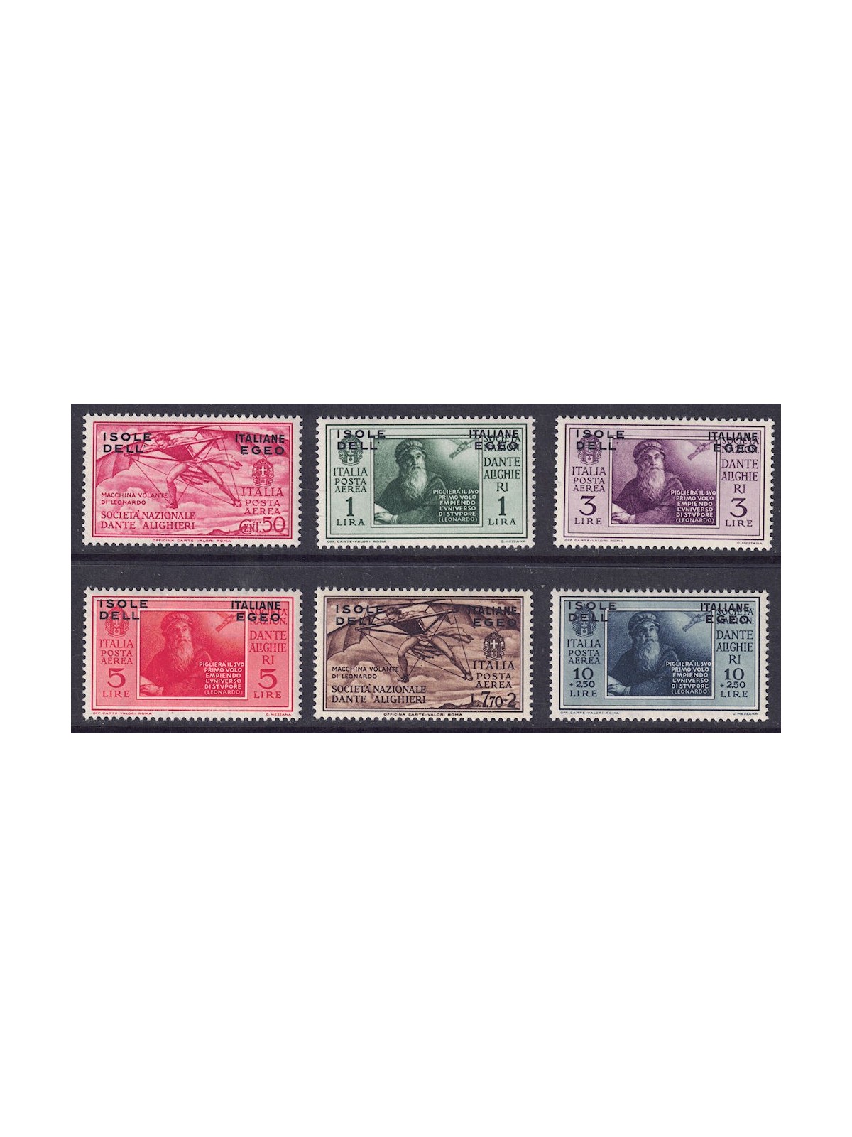 EGEO 1932 Dante Alighieri (airmail) 6v MNH**