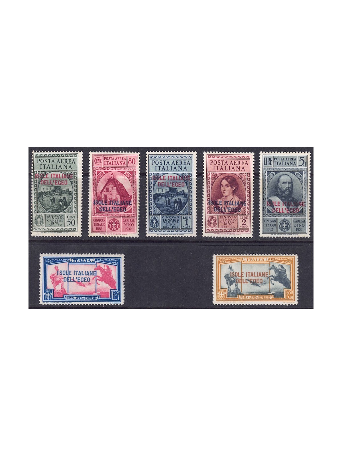 EGEO 1932 Giuseppe Garibaldi (posta aerea) 7v MNH** ©
