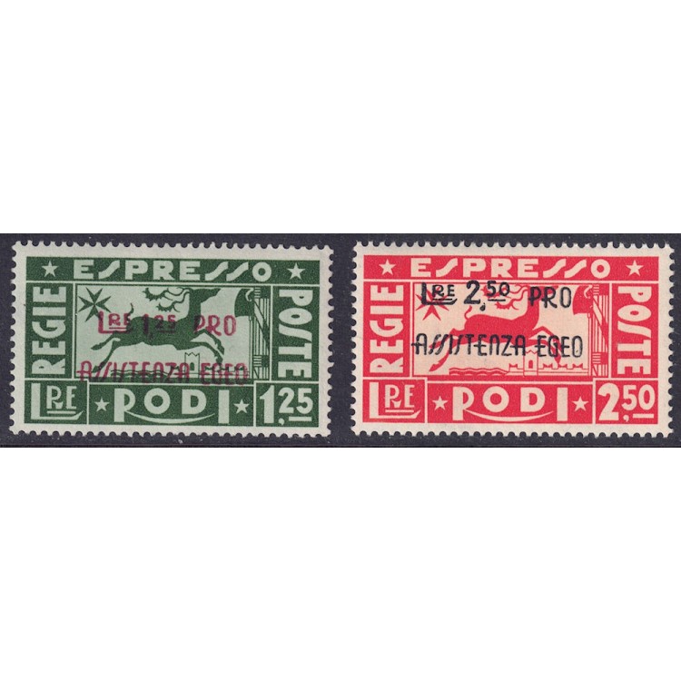 EGEO 1943 Pro Assistenza Egeo, espressi 2v MNH**