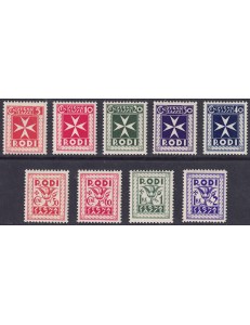 EGEO 1934 Tax Stamp 9v MNH**