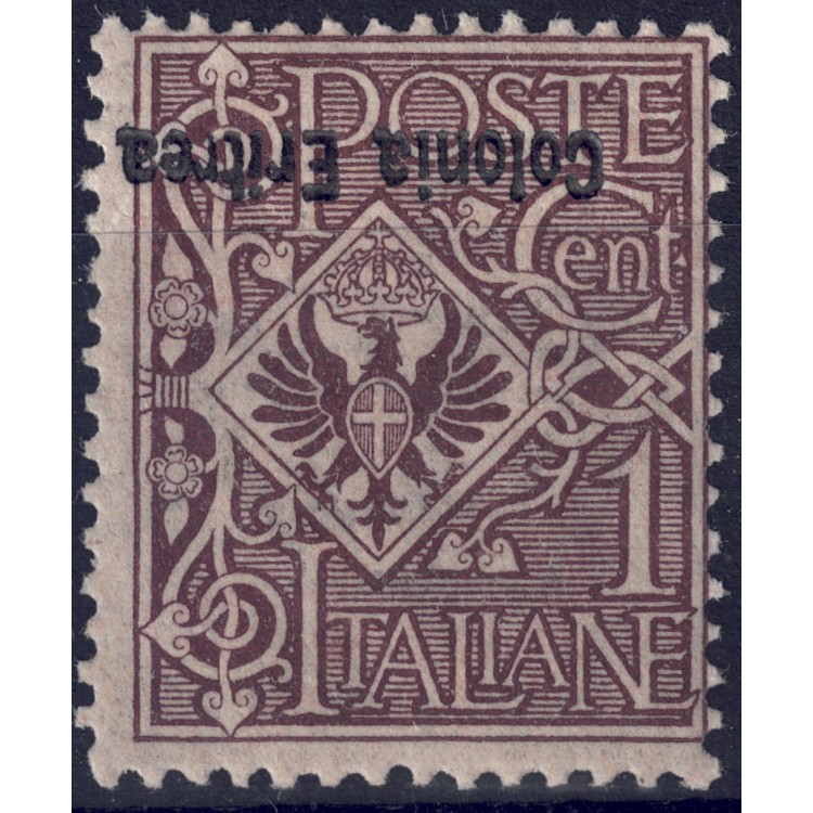 ERITREA 1903 1c Floral Variety (upside down) MNH**