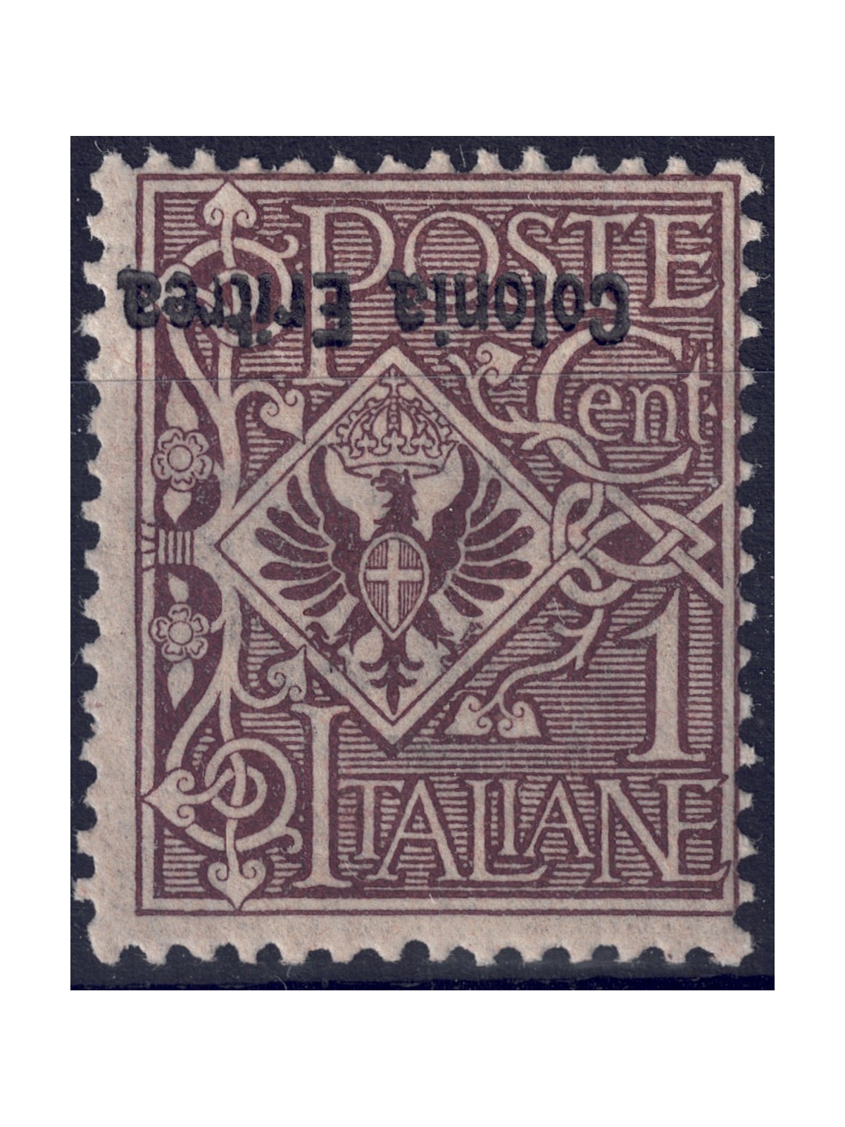 ERITREA 1903 1c Floral Variety (upside down) MNH**