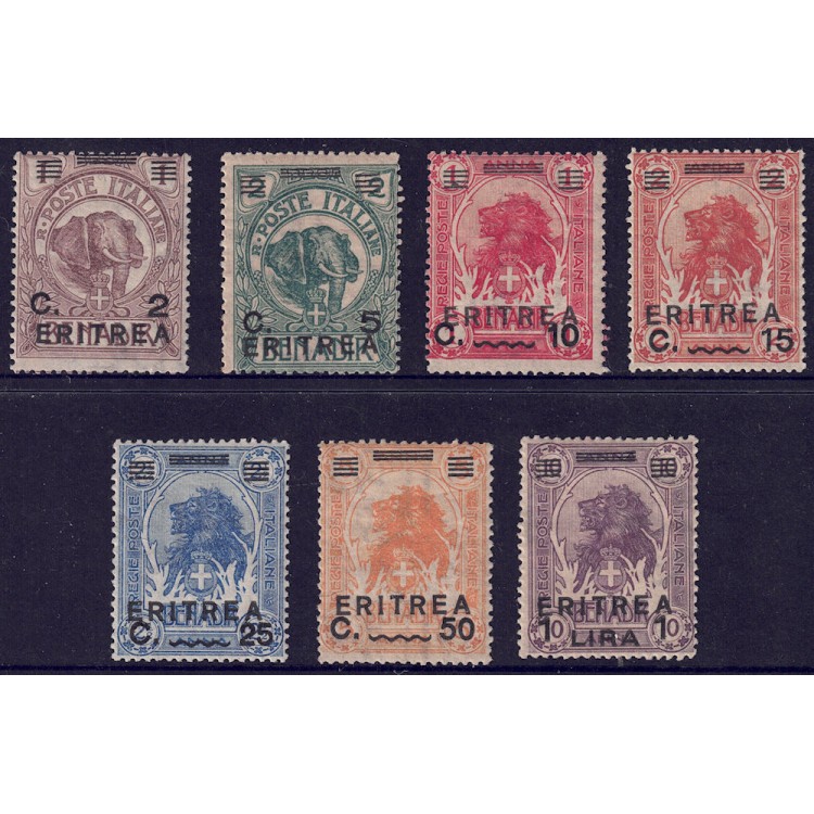 ERITREA 1922 Overprinted Somali stamps 7v MNH**