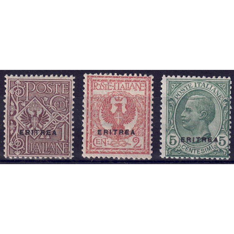 ERITREA 1924 Serie ordinaria 3v MNH**