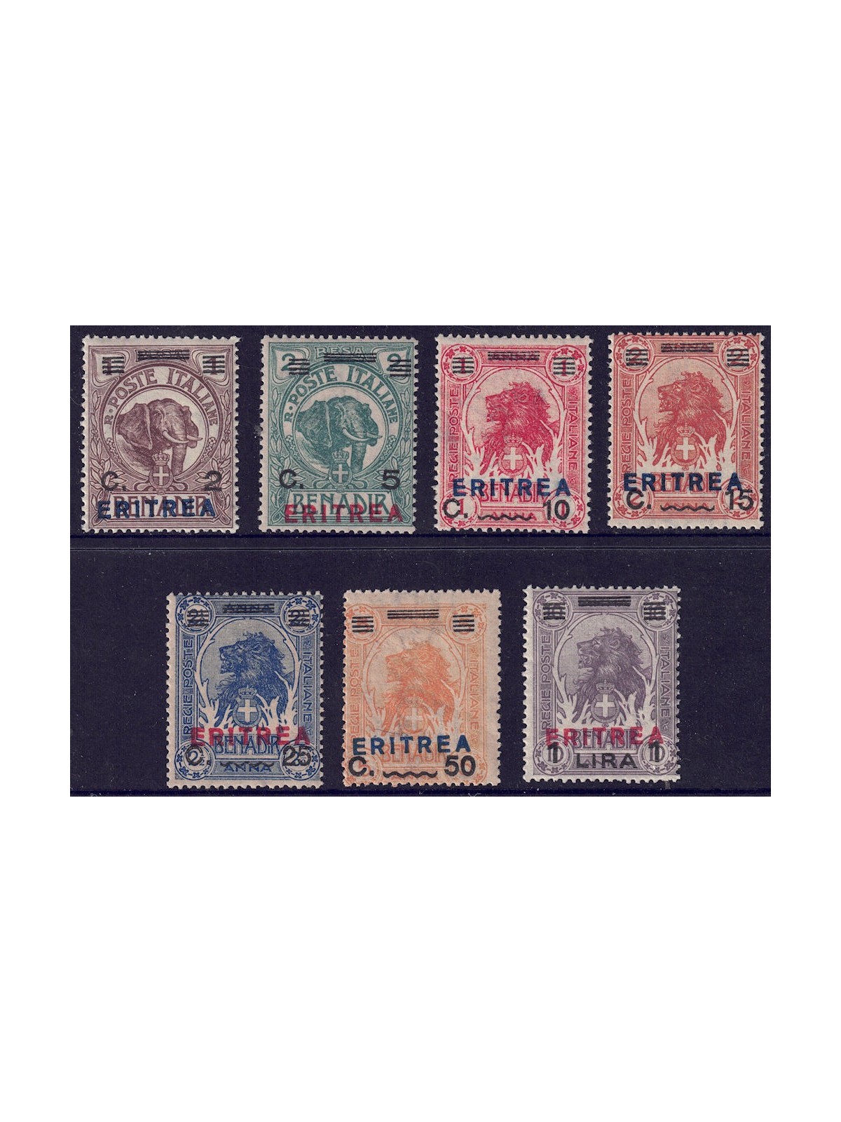 ERITREA 1924 Overprinted Somali stamps 7v MNH**