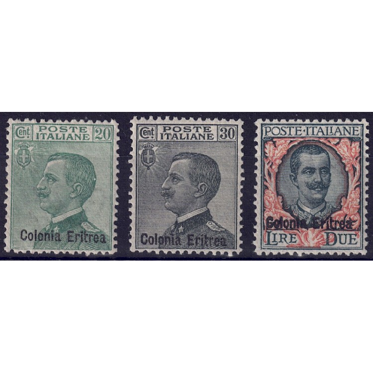ERITREA 1925 Serie ordinaria 3v MNH** (Lusso)