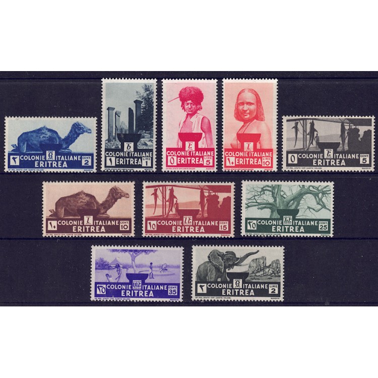 ERITREA 1933 Pictorial series 10v MNH**