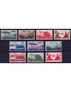 ERITREA 1936 Serie Pittorica (posta aerea) 10v MNH**